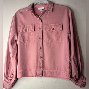 Topshop Dusty Rose Utility Jacket